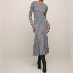 NWT Reformation Evan Cashmere Midi Sweater Dress